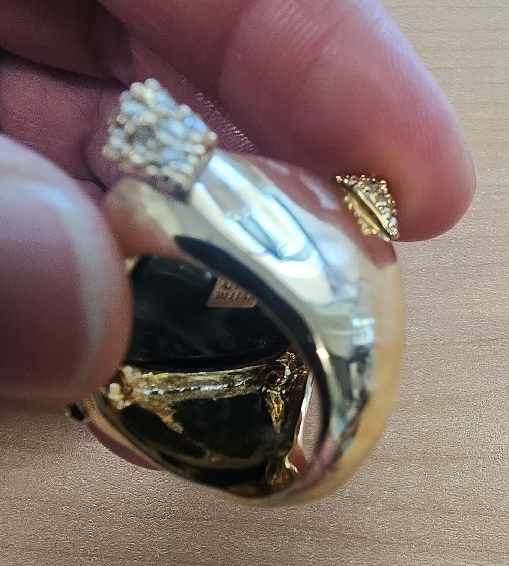 Alexis Bittar Pyramid Statement Ring with Crystal Accents - Picture 7 of 9